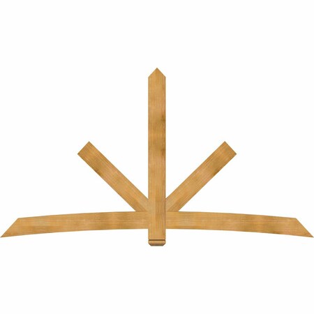 Ekena Millwork Alberta Rough Sawn Timber Gable Bracket, Western Red Cedar, 108"W x 58"H x 2"D x 6"F, 13/12 Pitch GBW108X58X0206ALB00RWR
